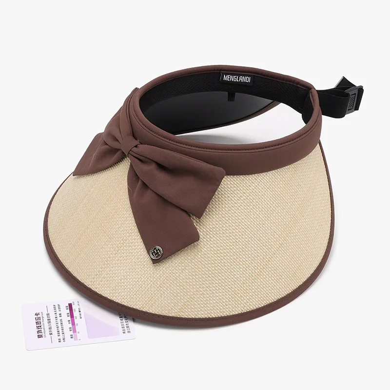 Summer UV-protective wide-brimmed women's cycling cap, versatile open-top hat for outdoor travel