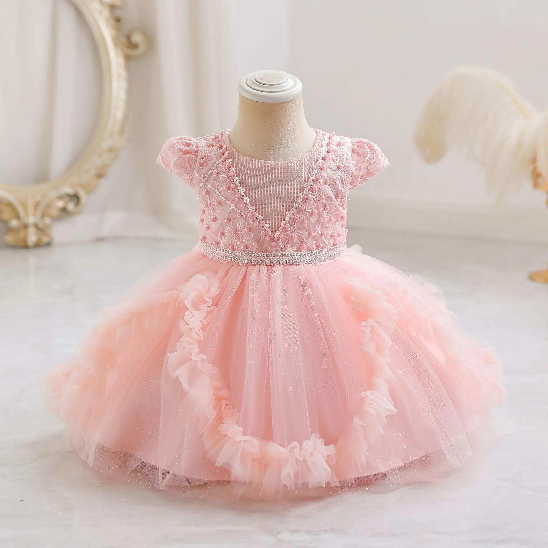 N240 Sweet Memory Kids Dress Children's Dresses Prom Cute Baby Girl Puffy Princess Dresses Evening Party Performance Dresses