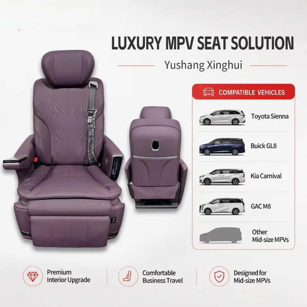 Hot Sales Deluxe Van Executive Seat with Touch Screen Power Legrest Ventilated Massage for Sienna Kia Carnival Trumpchi M8