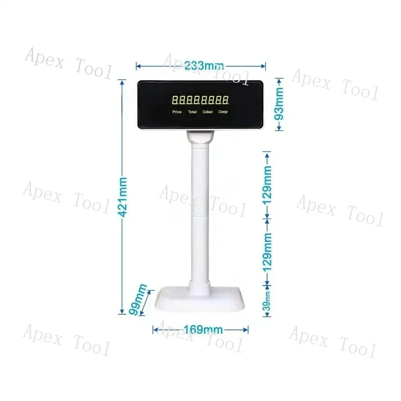 Serial LED8 Cashier Customer POS Gu Display Receiving Machine Supermarket Special Use
