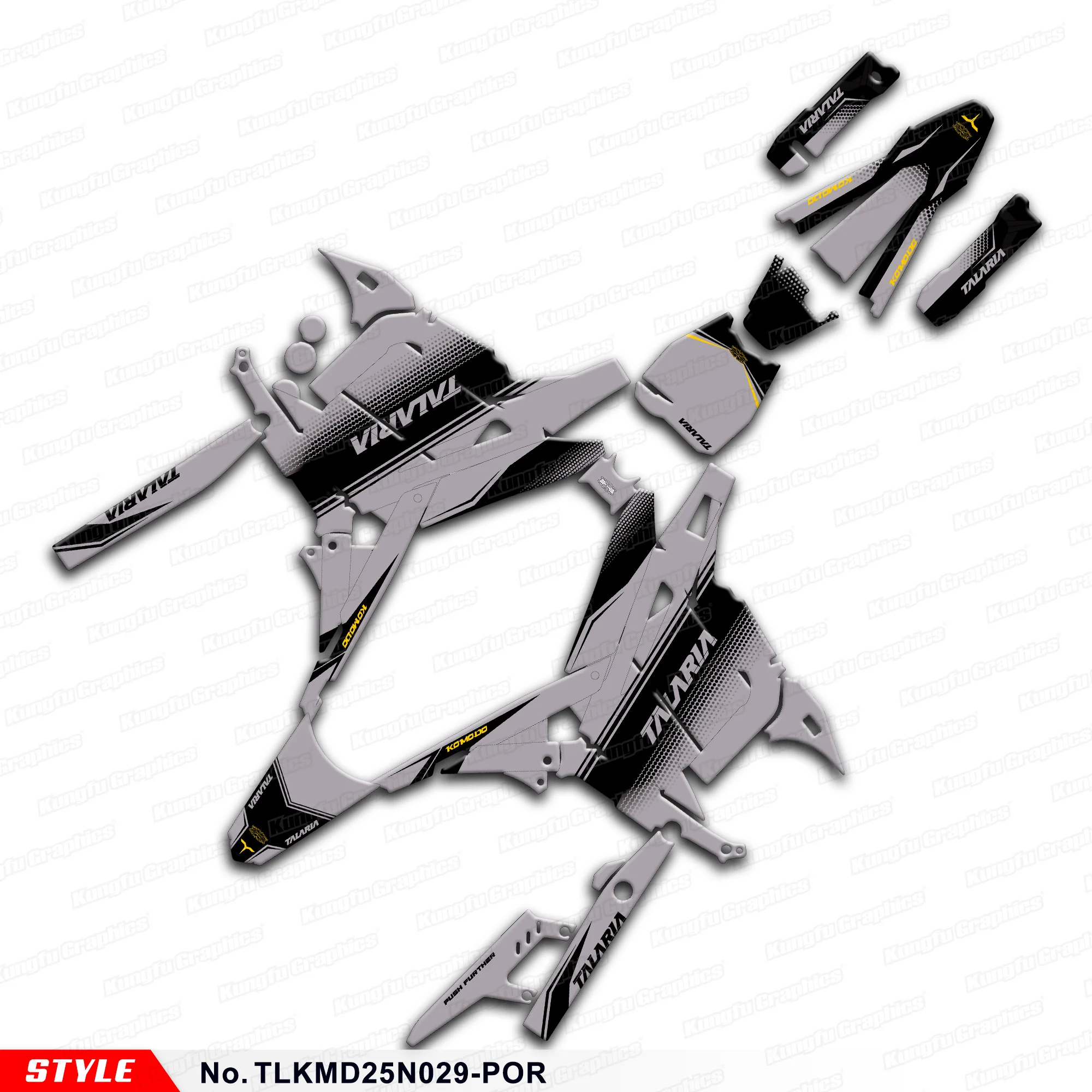 

Наклейки JY RACING MX, наклейки для мотоциклов эндуро для TALARIA KOMODO, рестайлинг, номер модели TLKMD25N029-POR