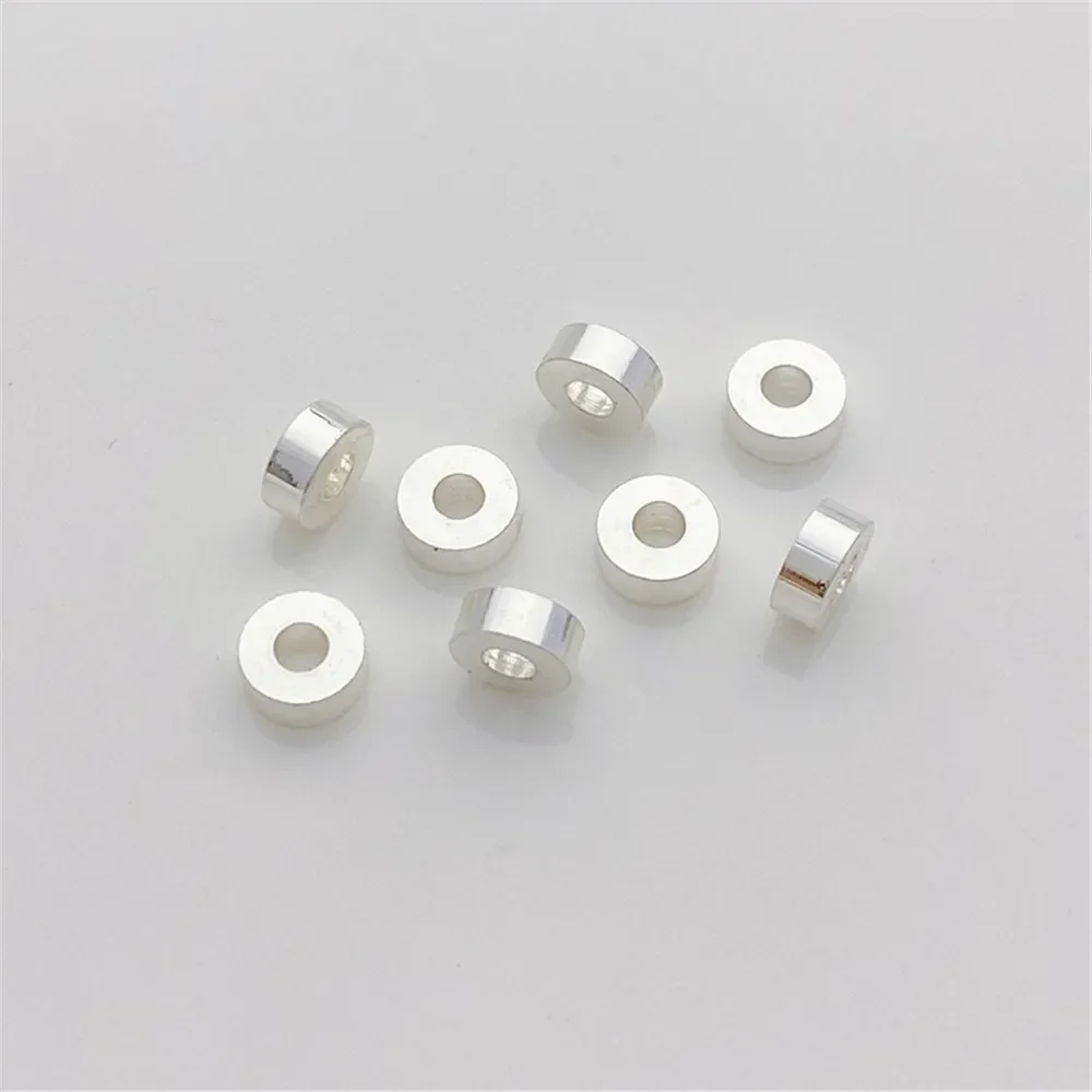 Perline spesse in oro 14 carati, perline a tubo tondo, perline sfuse, perline a secchiello, braccialetti di perline fai da te fatti a mano, collane, accessori di gioielli