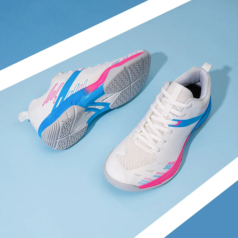 

Outdoor High Quality Men Badminton Shoes Unisex Sneakers Lightweight Tennis Shoes Athletics Training Lace Up Women Sports Shoes
