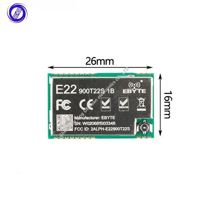 1pcs SX1262 LoRa Module Long Range UART 915MHz 868MHz E22-900T22S  Net Working Wireless Transceiver