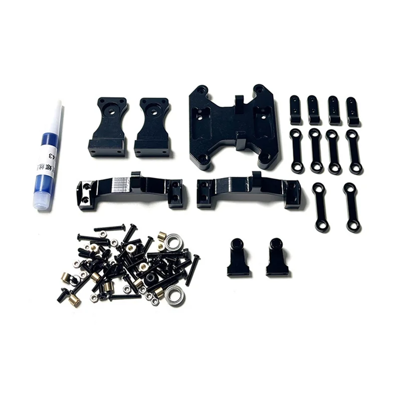 Practical Metal Balance Chassis Board Seesaw Kit for WPL B16 B36 1/16 6X6 6WD RC Car Upgrade Parts Modified Accessories,Black