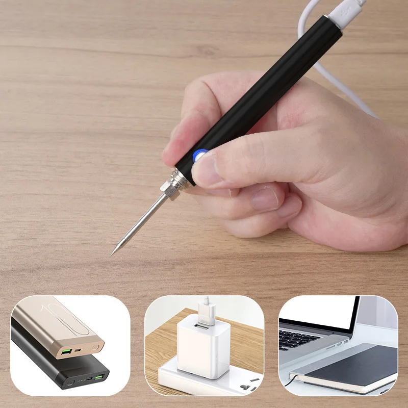 Popular USB Battery Soldering Iron Portable Rechargeable Cordless Soldering Iron Tin Welding Tool Set with Soldering Tips