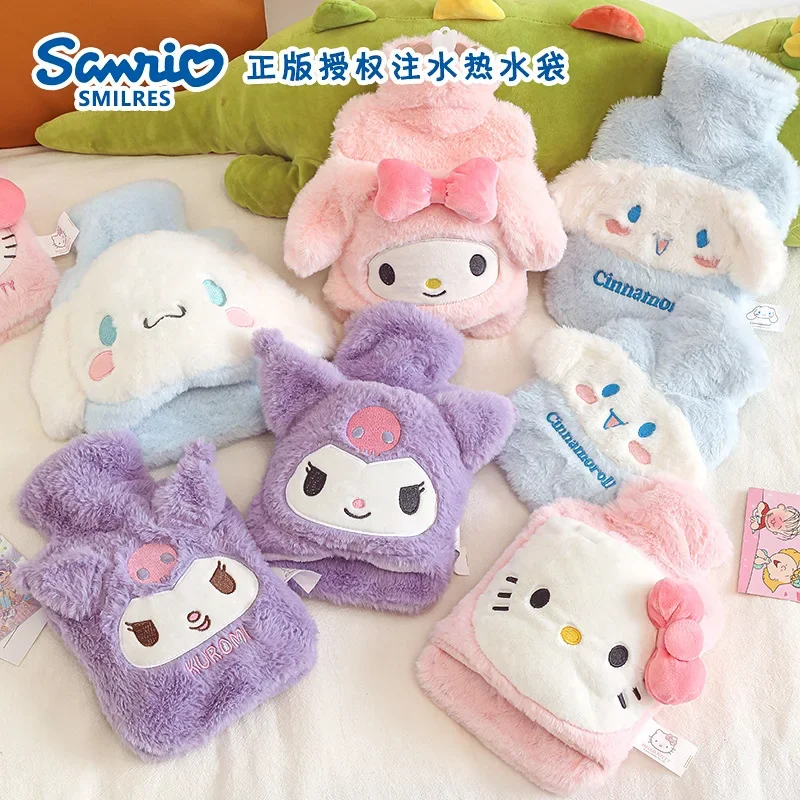 Sanrio Plush Hand Warmers Hello Kitty Kuromi Cinnamoroll Handwarmer Girls Anime Warm Hot-water Bags Winter Accessory Kids Gift