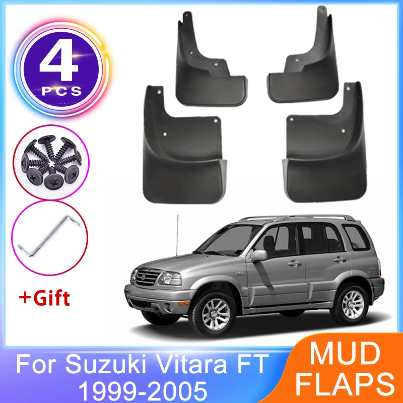 

4x Брызговики для Suzuki Vitara FT GT 1999 ~ 2005 Передние и задние брызговики Брызговики Брызговики Защита колеса Крыло Автомобильные аксессуары