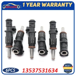 Set of 6pcs High Quality Fuel Injector 13537531634 7531634 For BMW 328i X3 X5 Z4 128i 528i 525i 530i 325i 330i