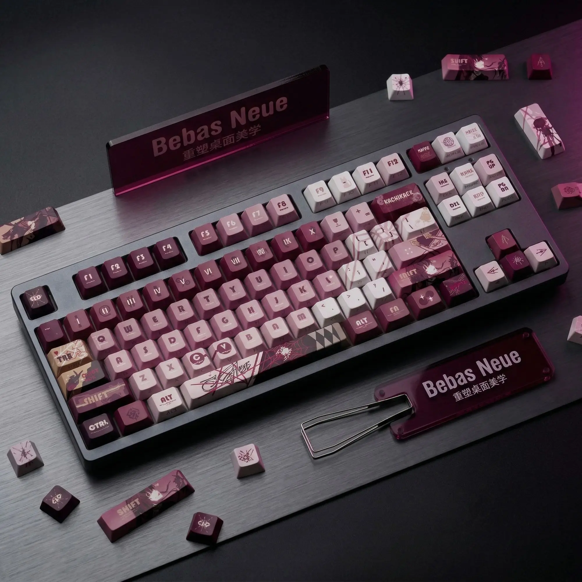 

120 Keys Kafka カフカ Keycaps PBT 카프카 Honkai: Star Rail Key Cap Dye-Sub Keycaps Anime Key Caps for ANSI Made68 Mad68 Wooting60