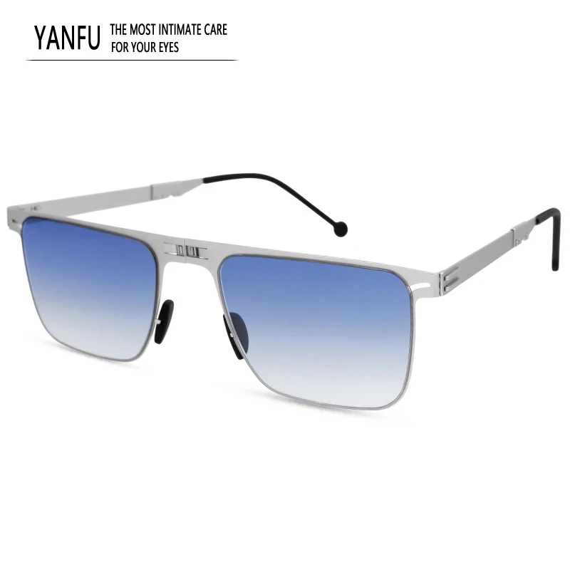 

2025 New Foldable Gradient Sunglasses Men Square Driving Glasses Women Folding Portable Eyewear Lightweight Man UV400 Outdoor
