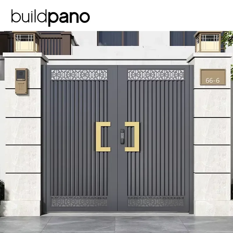 for Modern Luxury Large Outdoor Residential Garden Decoration Main Door Suitable for Villa Automatic Swing Door Type