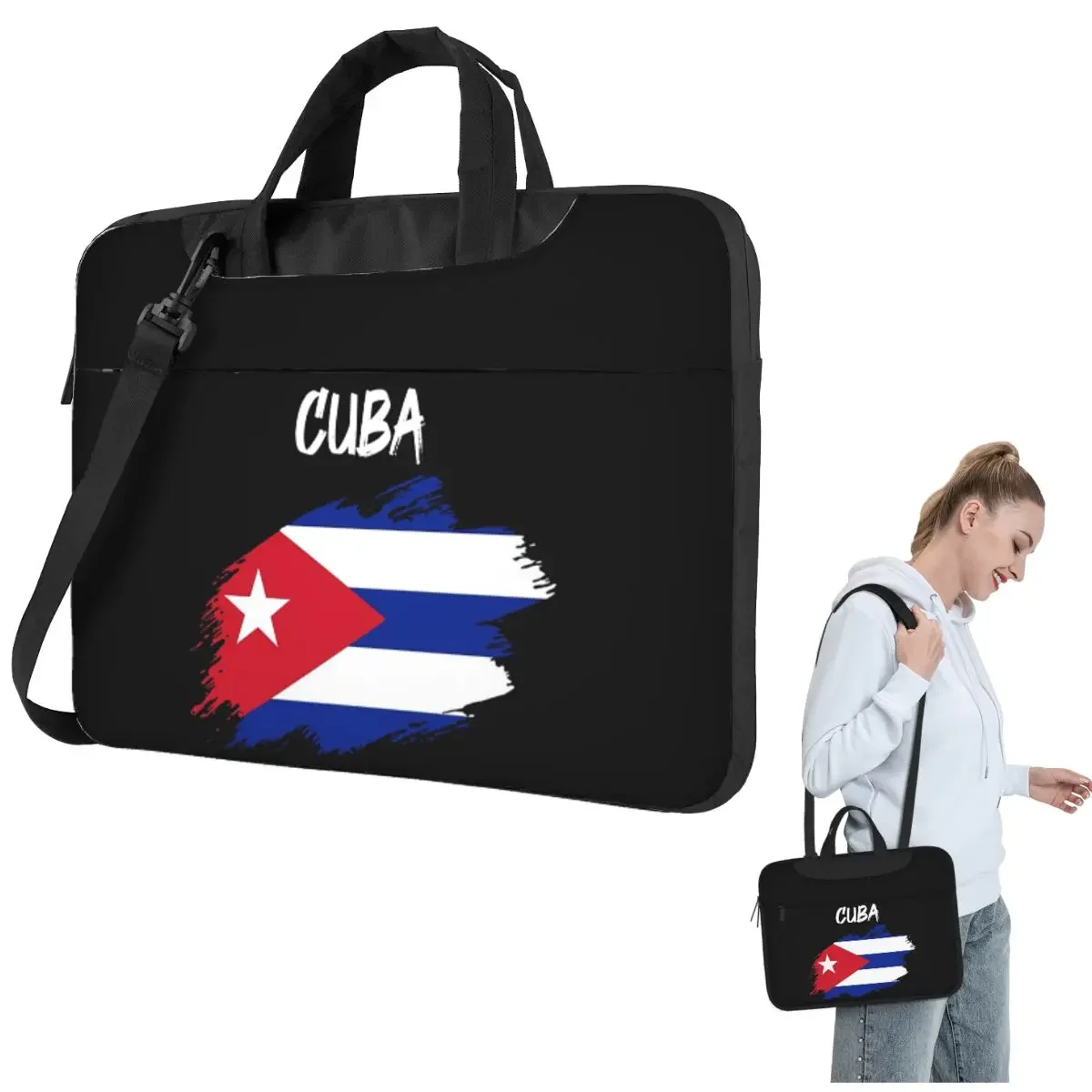 

Cuba Cuban Flag Flag Crossbody Laptop Bag Case Computer Bag 13 14 15.6 Inch Notebook Pouch for Macbook Pro