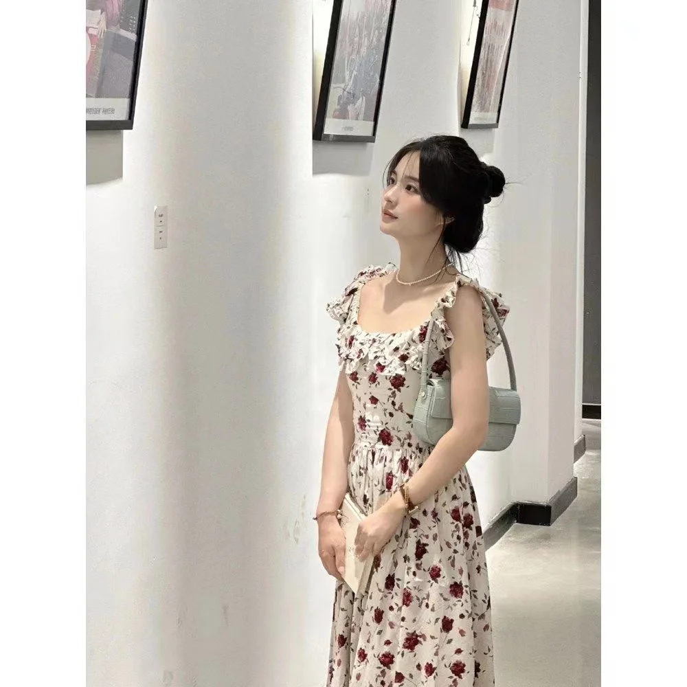 Vestidos femininos bordados borboleta tule saia festival ao ar livre artístico doce sonhador conto de fadas jovem em camadas elegante