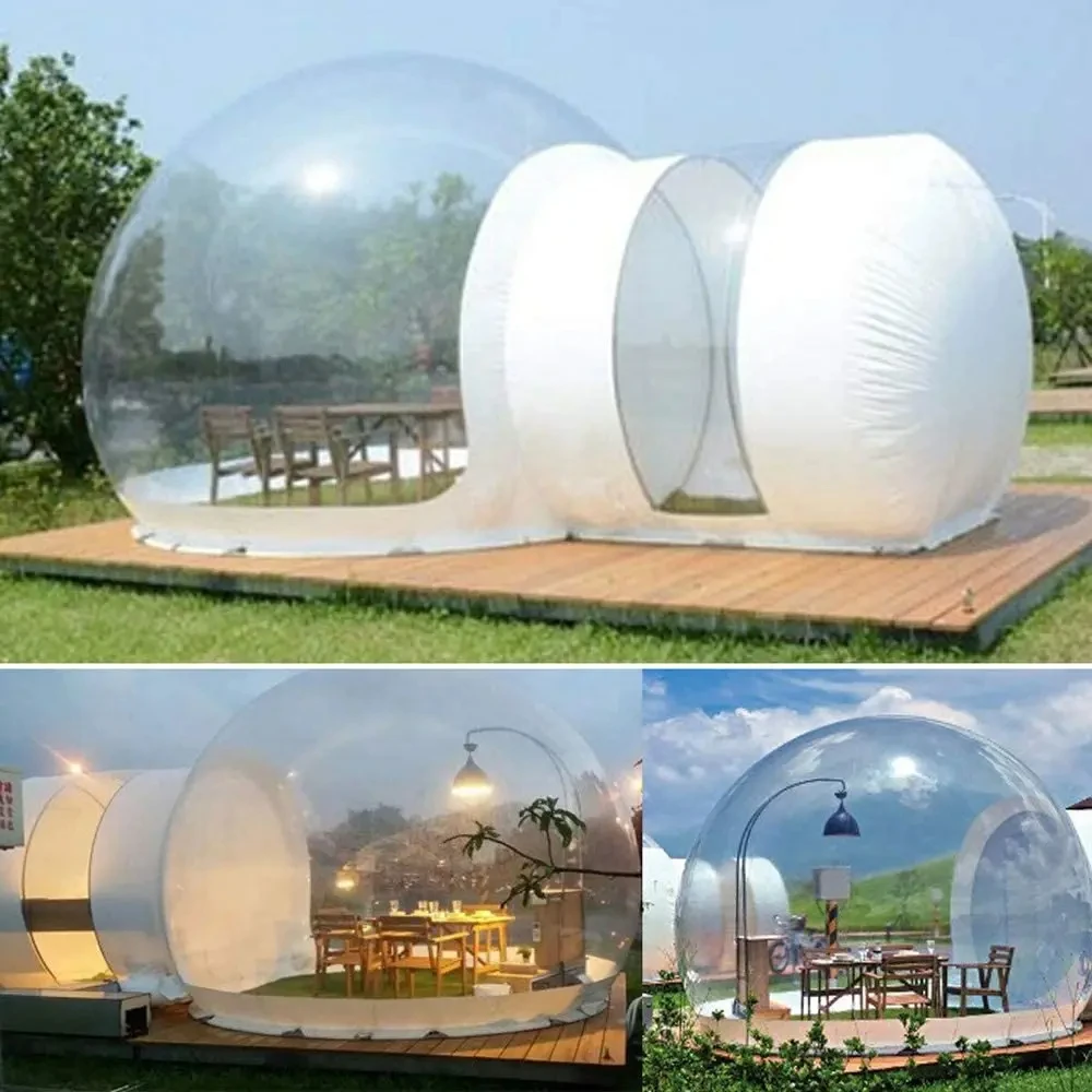 Transparante Opblaasbare Bubbeltent Bolvormig Helder Huis Kids Party Clear Opblaasbare Bubble Cabine Lodge Sterrenhemel Koepel