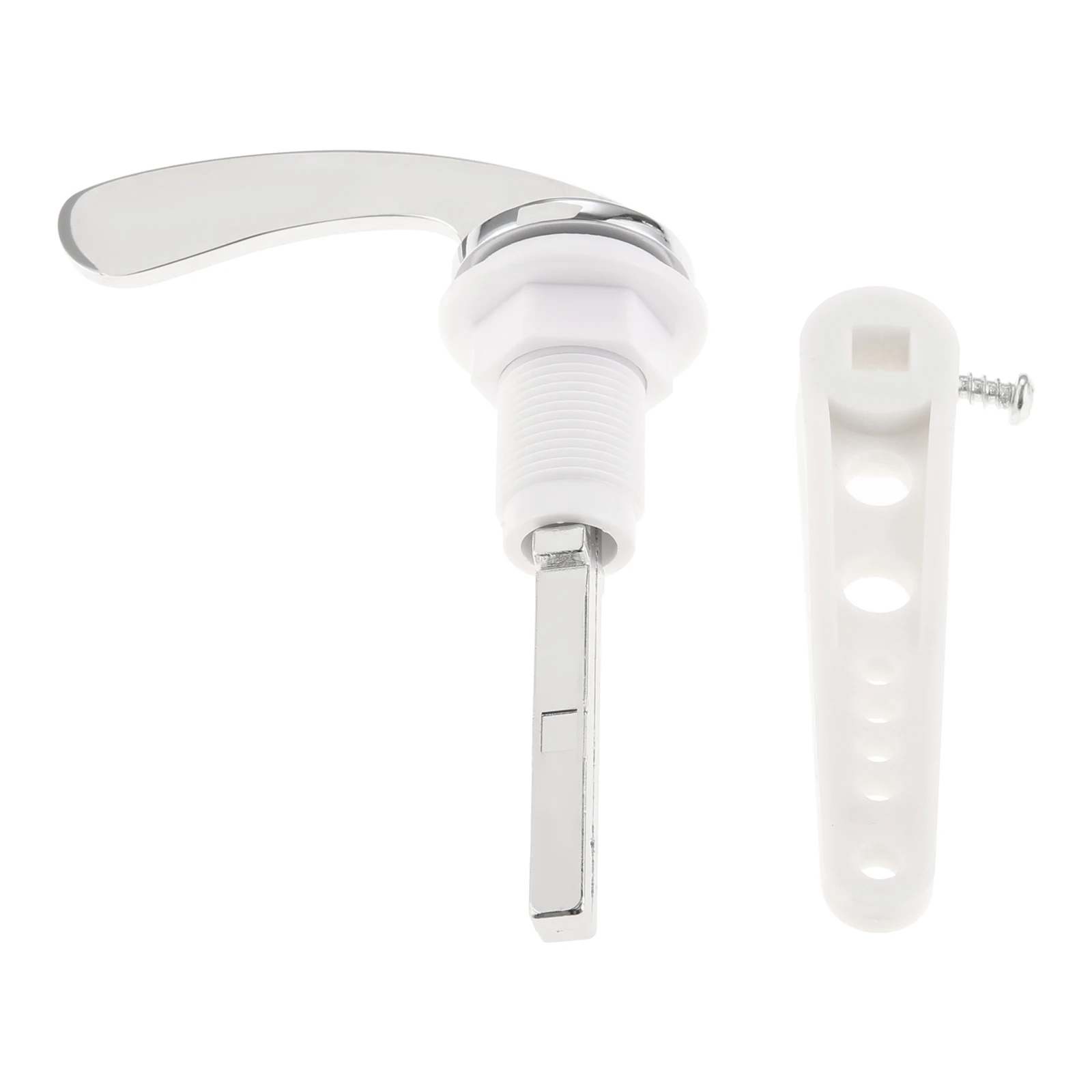 1PC Adjustable Arm Toilet Flush Handle Replacement For Household Shared Bathroom Fits Mounting Holes Roughly 19–35mm Zinc Alloy