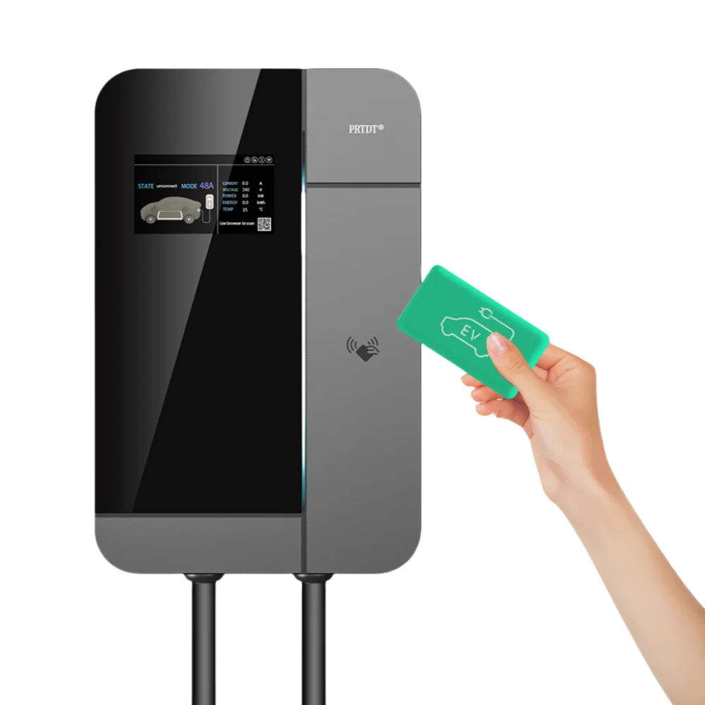 RUIVANDA Home 7KW Wall Box EV Charger Station EV Charging Stations Credit Card with Type 2 Plug App/4G/WIFI/Bluetooth 32A