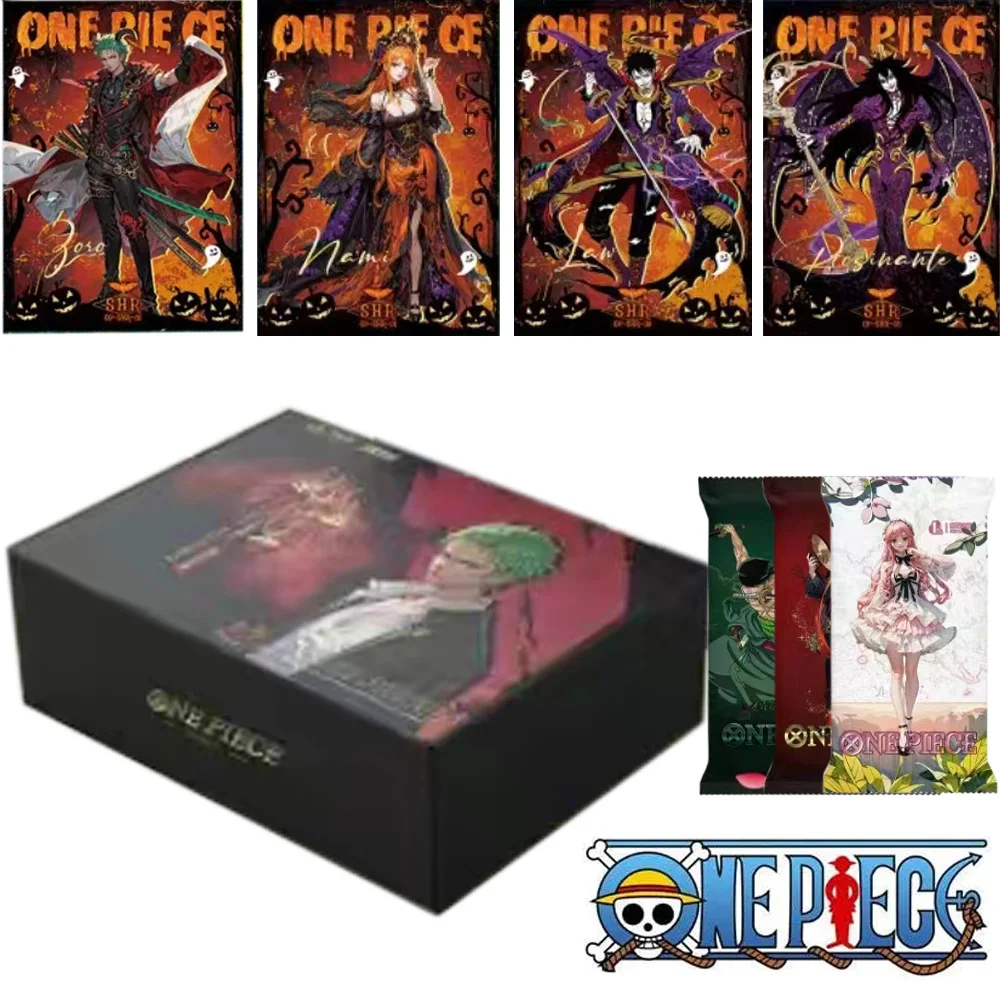 DOUQU One Piece Trading Card Luffy Zoro Nami MR CR Rare Anime Character Collection Card Table Game Kids Toys Boys Christmas Gift