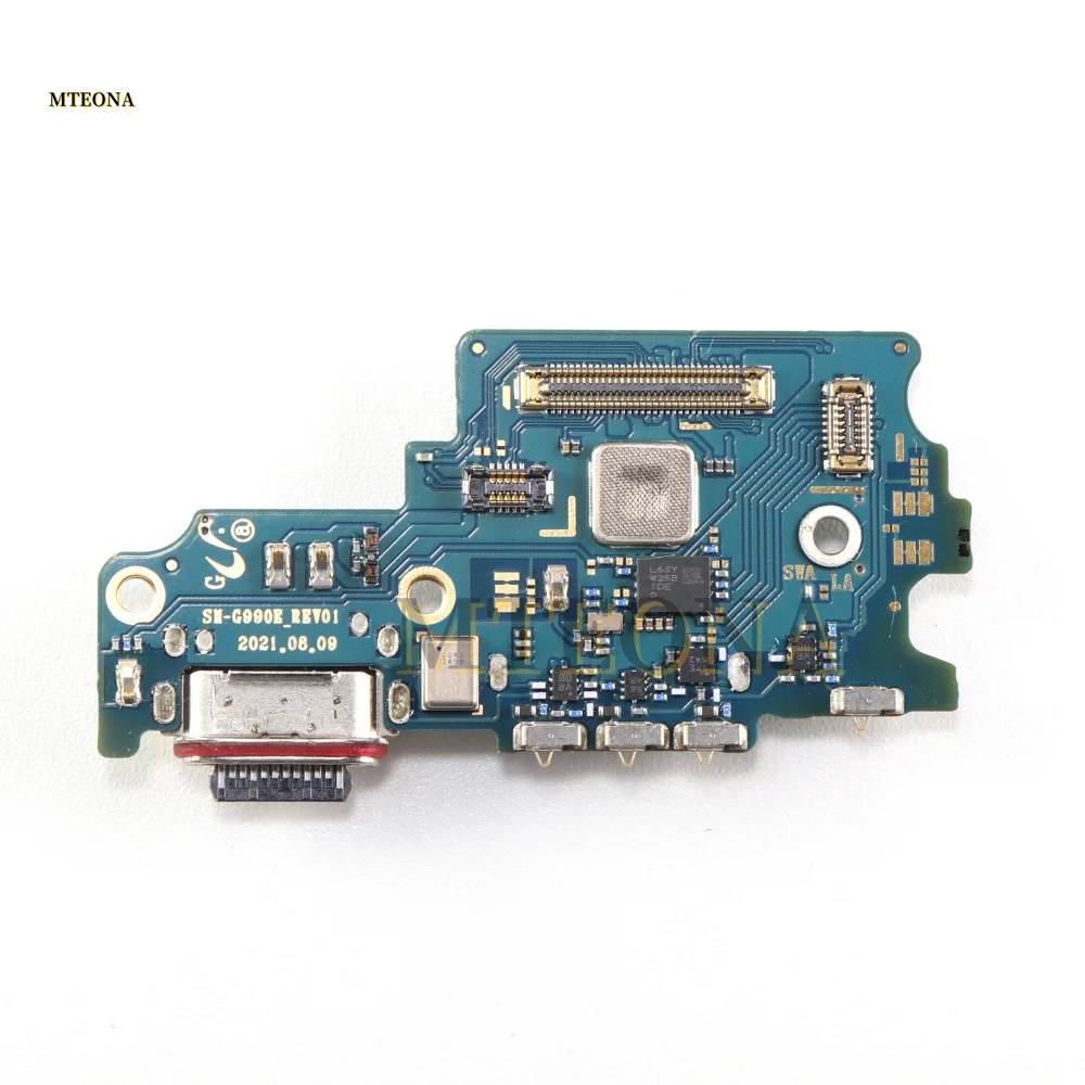 25W Type-C Charging Port Board For Samsung S21 FE 5G G990E G990B G990U USB Power Dock Board Connector Sim Card Tray Holder Part