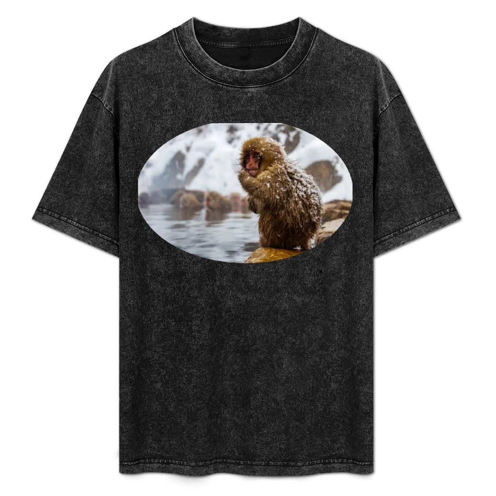 

Snow monkey T-Shirt Casual Fashion Print Tee Top