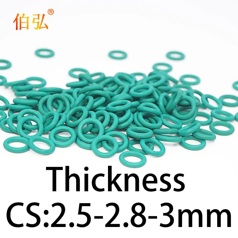 O-ring Thickness 2.5/2.8/3mm CS Fluororubber FKM Sealing Temperature Resistant Gasket Rubber Ring Complete In Specifications