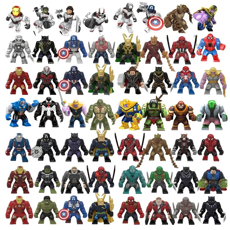 75 Marvel Superhero Building Block Figurines Action Figure Iron Man, Green Giant, Conqueror Puzzle Toy Gifts for Children