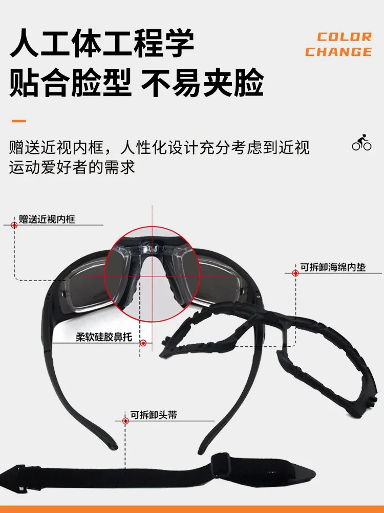Anti-glare cycling glasses for men and women - windproof, sandproof, day & night motorcycle goggles