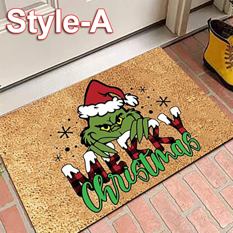 Christmas Door Mat Outdoor Welcome Mat For Front Door, Entryway Christmas Carpet, 60X40CM Inch Door Mats, Anti-Slip Rug For Home