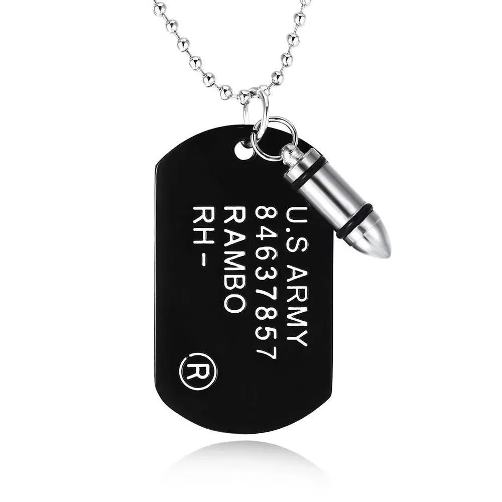 US military brand men\'s necklace sweater chain