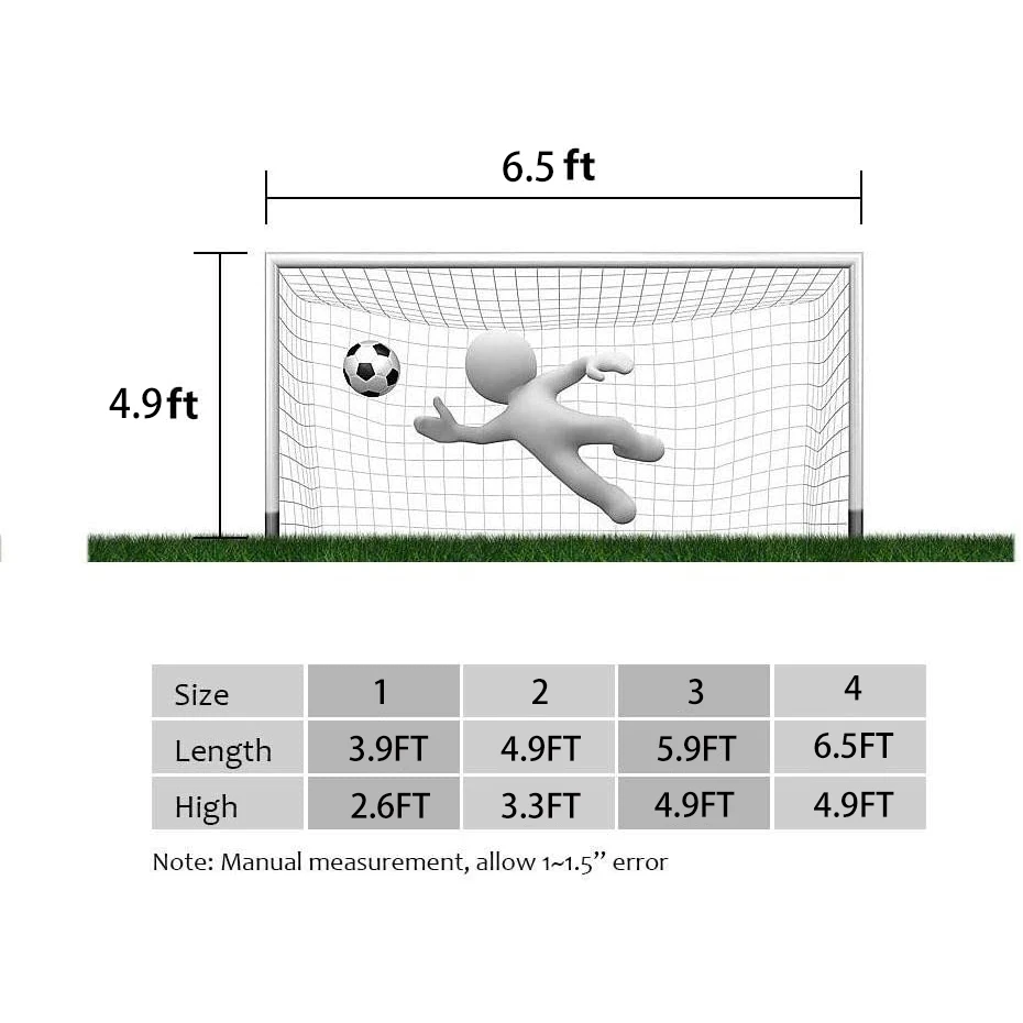 Red de fútbol de tamaño completo para portería de fútbol, Red de entrenamiento deportivo para jóvenes de 1,2 M, 1,2 M, 1,8 M, 2M, oferta