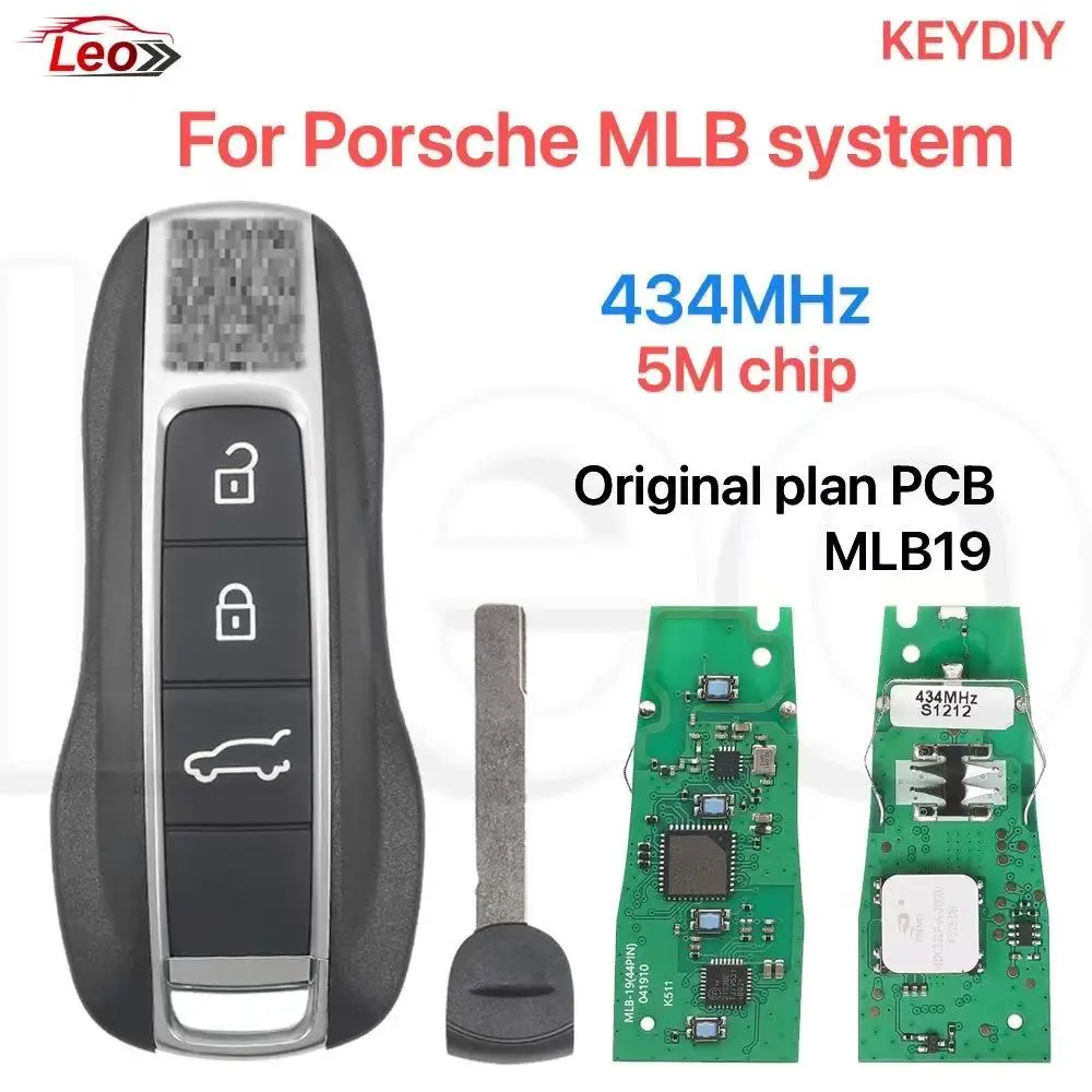 Leo KEYDIY For Porsche Cayenne Taycan Panamera 911 MLB System Smart Key Original Plan Board MLB19 433MHz 5Mchip