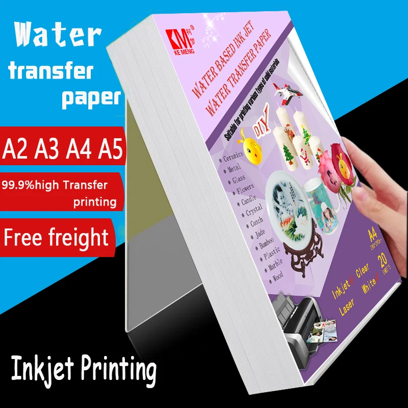 A4 Size Clear Printable Premium Inkjet Glass transfer paper Sheets Waterslide Paper Water Slide Decal transfer paper