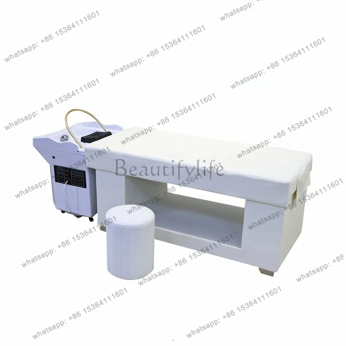 D30Hair treatment barber shop beauty salon special multi-functional water circulation fumigation bed for shampoo bed