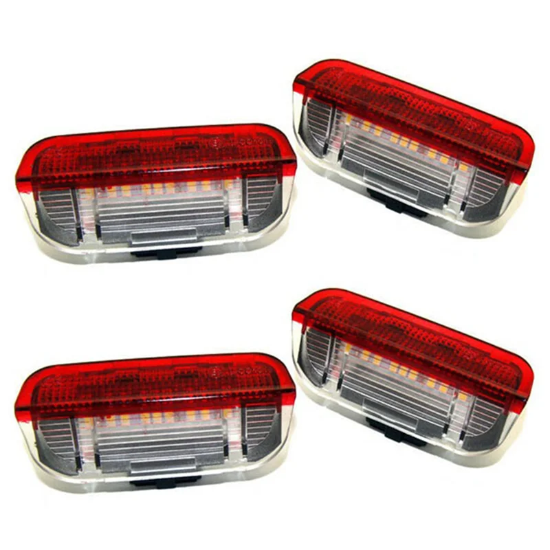 12 szt. Samochodowe LED-owe światła ostrzegawcze do drzwi, projektor powitalny do Golfa 6 7 Jetta MK5 MK6 Passata B6 B7 CC TIGUAN Scirocco-A97E