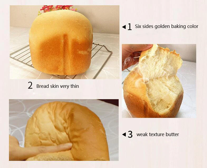 ماكينة صنع الخبز الأوتوماتيكية بالكامل ماكينة صنع الخبز المنزلية متعددة الوظائف ماكينة خبز الخبز الذكية محمصة DL-TM018