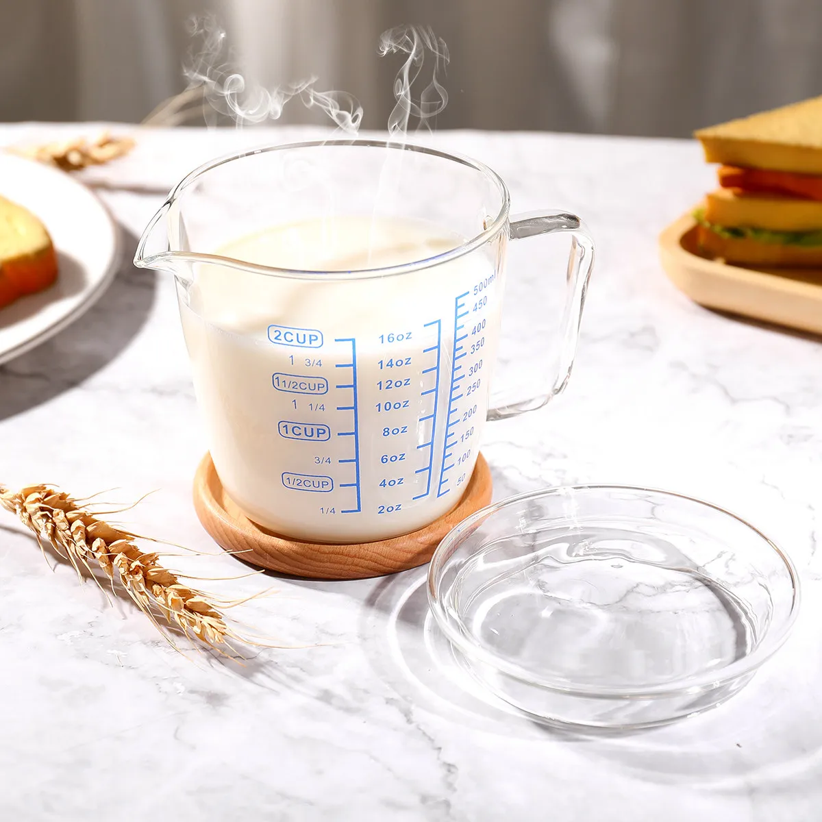 Cup Scale Measuring Cups Baking Kitchen Plastic Graduated Halloween Christmas New Year Heat Resistant Glass Cup 500Ml