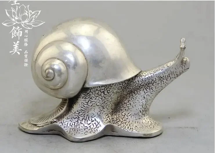 

Exquisite crafts collection antique old copper bronze ornaments paktong snail