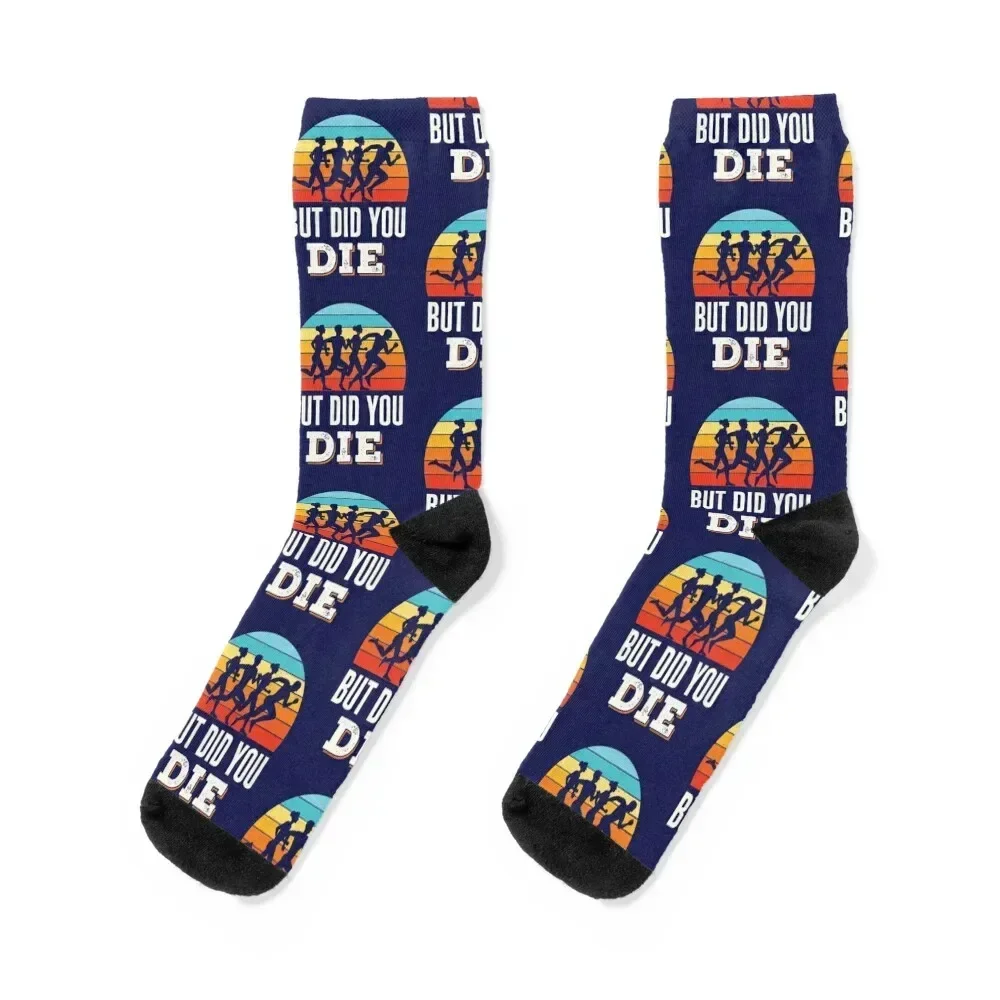 

But Did You Die Funny Running Marathon Runner Socks funny gifts essential designer Socks For Men Women's