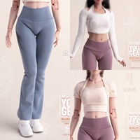 Worldbox 1/6 Scale Yoga Clothes Stretch Long-sleeve Pants Model Fit 12'' AT201 AT202 Female Soldier Action Figure Body Dolls