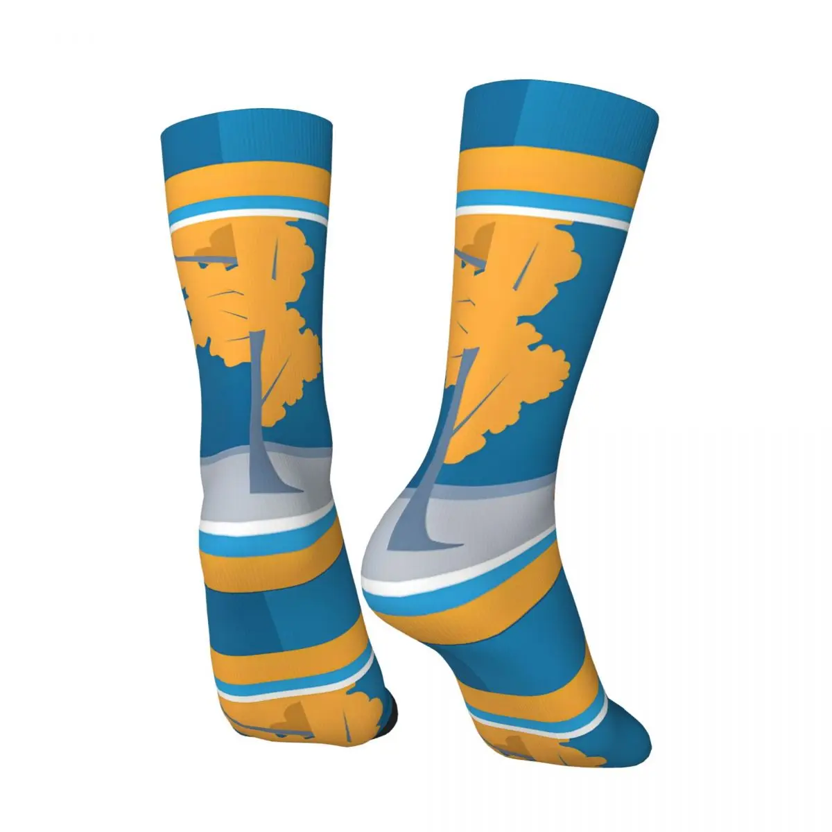 Retro Bear Among The Cottonwoods Men's compression Socks Unisex Yellowstone Harajuku Seamless Printed Novelty Crew Sock