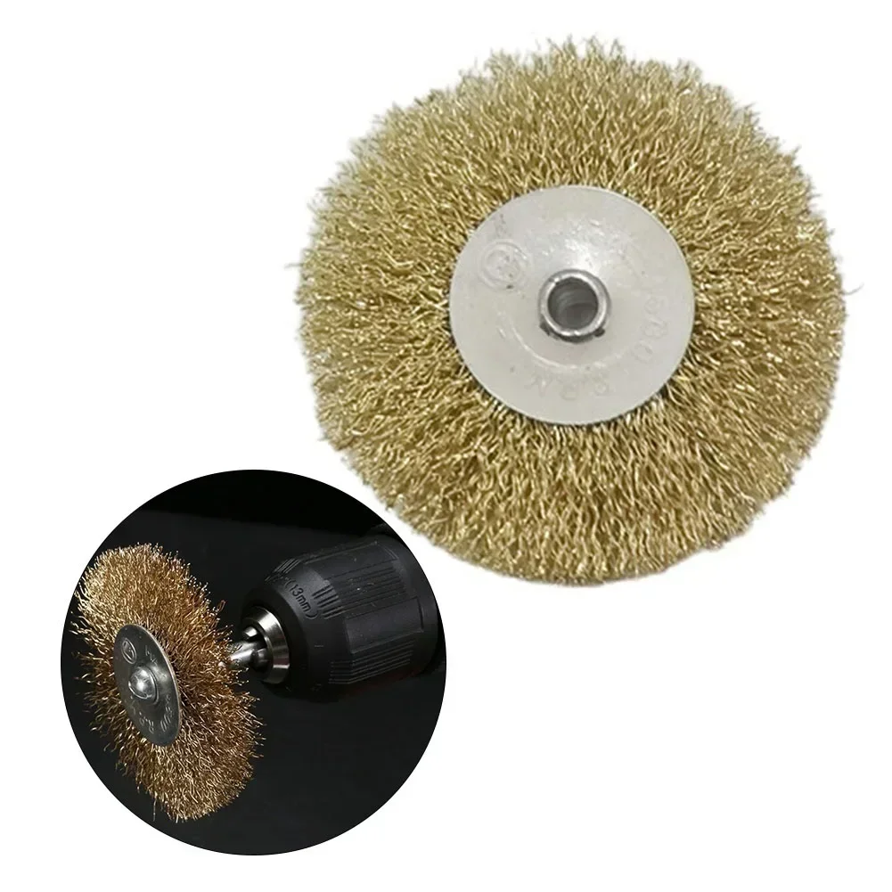 1x Wire Wheel Brush Flat Crimped Stainless Steel 38mm 50mm 65mm 75mm For Angle Grinder Shank Wire Wheel For Drill Attachment