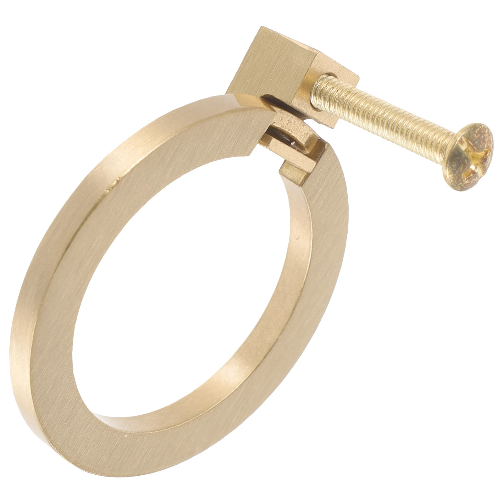 

Full Brass Cabinet Pull Metal Drawer Ring Knob Easy Install Round Ring Handle for Wardrobe Dresser Handles Drawer Pulls