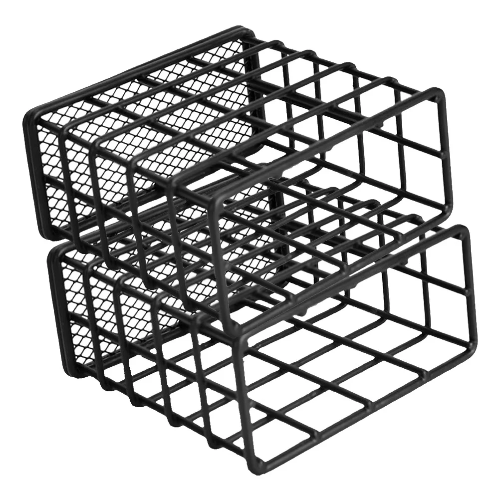 

2Pcs Metal Pen Cup Wire Mesh Desk Organizer for Office Home Stationery Storage Stand Black Metal Pen Stand Eyeliner Organizer