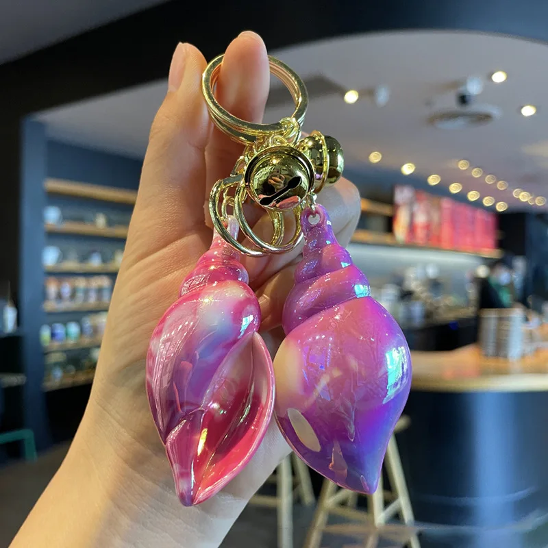 1PC Luxury DIY Keychain, Inspired Creative Conch Keychain, Women's Car Bag Metal Keychain Accessories Pendant, Car Hanging Accessories Luggage Accessories Personalized Gifts