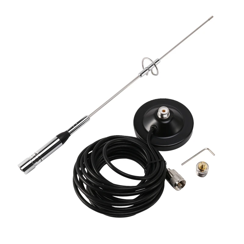 NL-770S VHF/UHF Antennas + Obile Car Magnetic 5M(16.4 Ft)RG58 Coax Cable