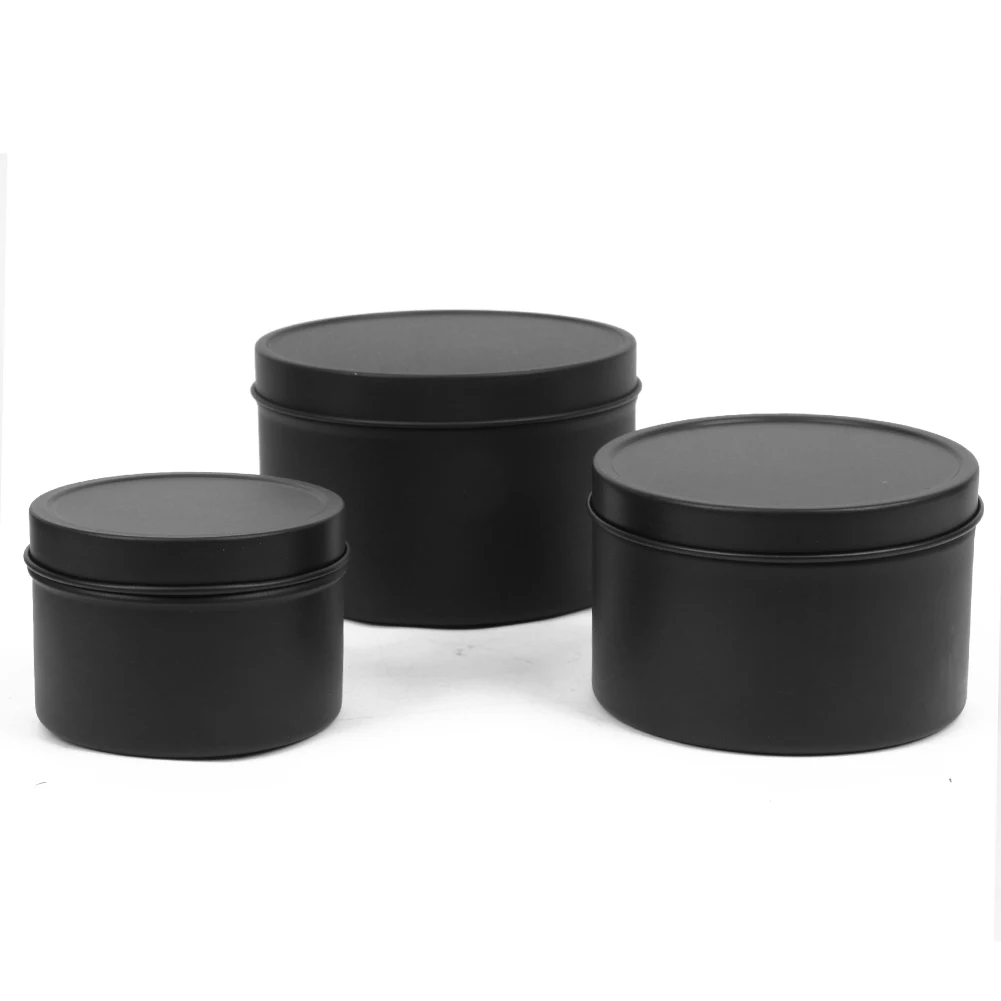 10pcs 4/8/12oz Soy Essential Oil Candle Jar With Lids DIY Handmade Aromatherapy Jar Tinplate Container Wax Melt Making