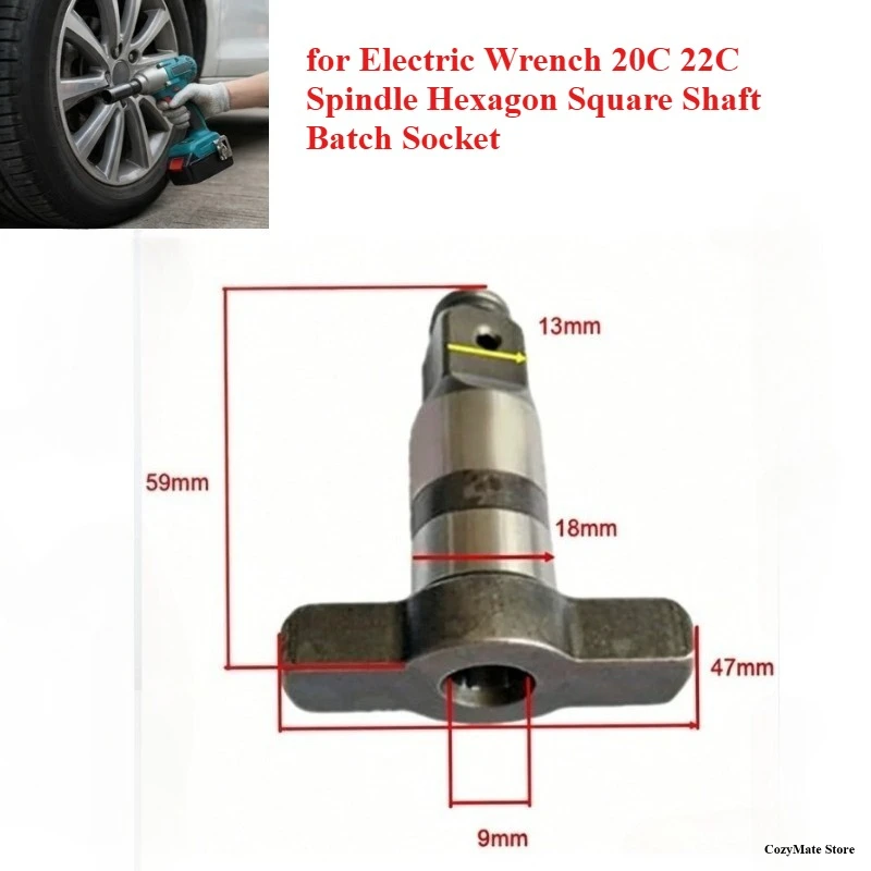 1PCS Electric Wrench Part Electric Wrench Shaft Driver Drill Adapter Metal Construction Hand Socket Set Adapter Garage Electric