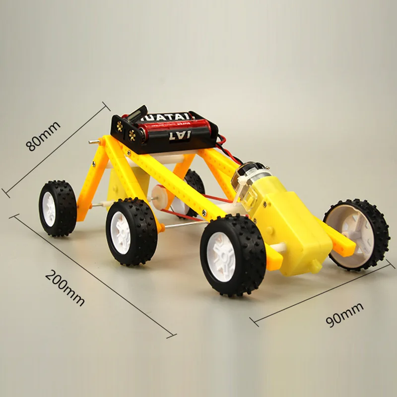 ستة جولات على الطرق الوعرة نموذج سيارة للأطفال لعبة العلوم التكنولوجيا الفيزياء لغز عدة ألعاب تعليمية للأطفال لعبة تعلم #4