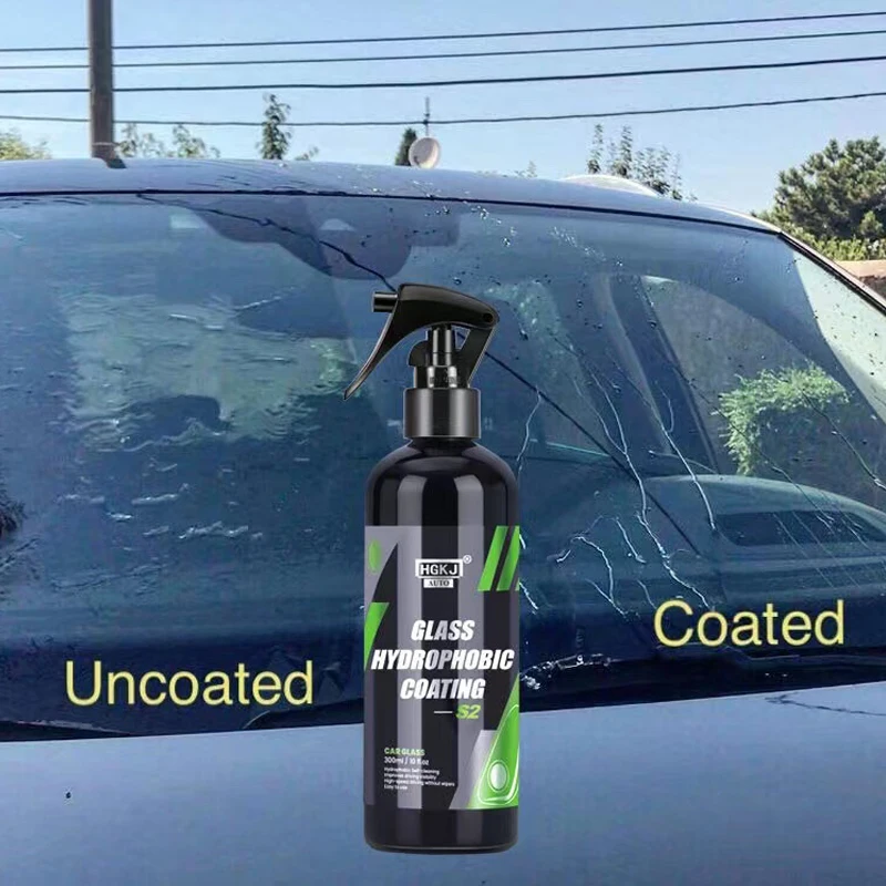 Anti chuva revestimento de vidro impermeabilização spray nano hidrofóbico revestimento proteção condução segura visão clara carro limpeza hgkj s2