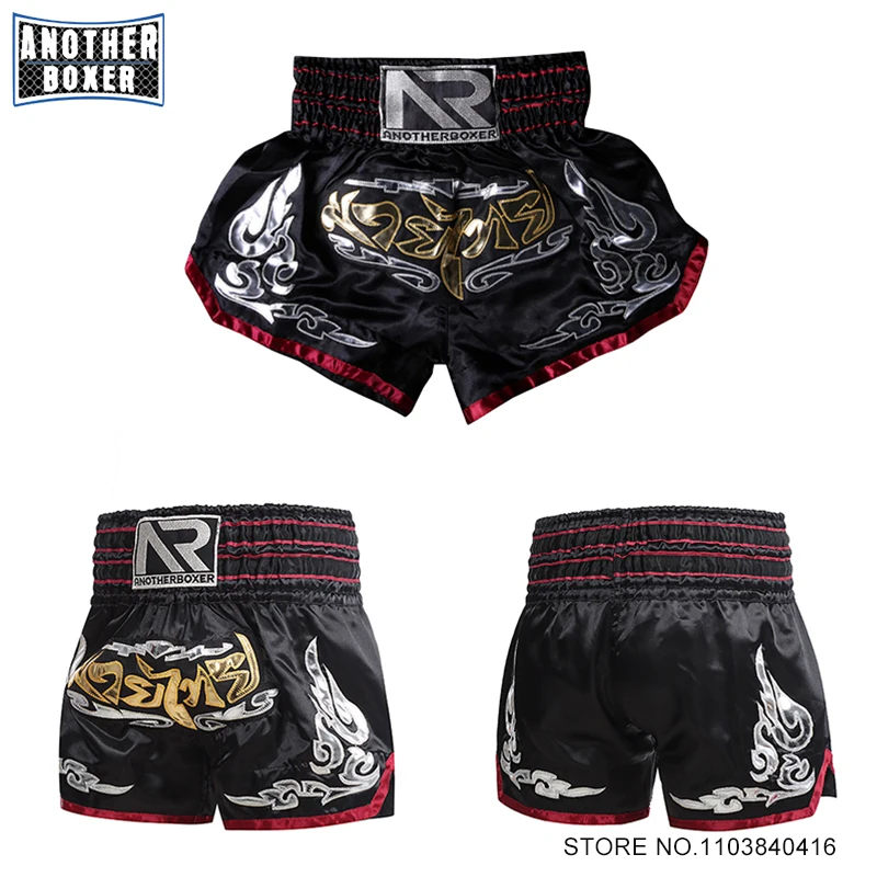 

Short Muay Thai Children Adult Boxing Shorts Embroidery Martial Arts MMA Clothing Men Women Gym Fight Kickboxing Training Pants